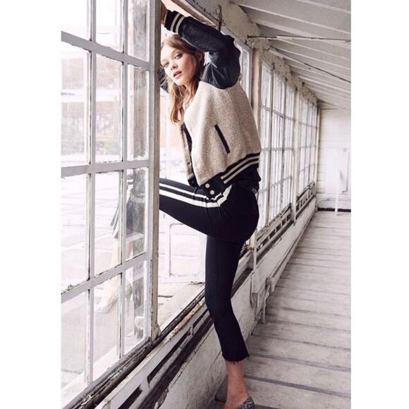 MOTHER Insider Crop Step Fray Jean in Guilty Racer Stripe Sz 27 - Picture 10 of 10